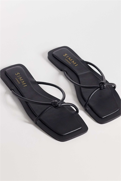 Сандалии Simmi London с широкой колодкой и завязками в стиле «кола» артикул 154264640