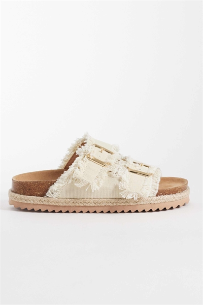 Сандалии-эспадрильи с двойной пряжкой артикул 153401275