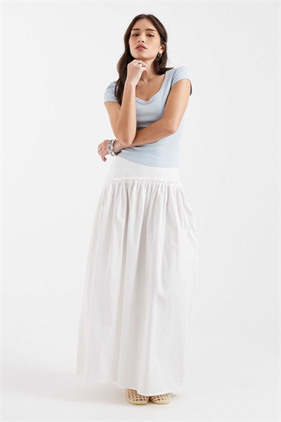 Макси-юбка с асимметричной заниженной талией артикул 152629975