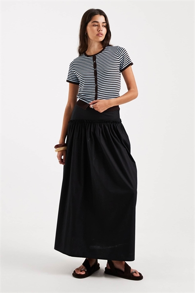 Макси-юбка с асимметричной заниженной талией артикул 152630098
