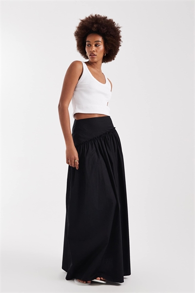 ASOS DESIGN Длинная юбка макси с асимметричной заниженной талией артикул 152630085