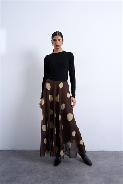 Шифоновая юбка-макси артикул 152700951