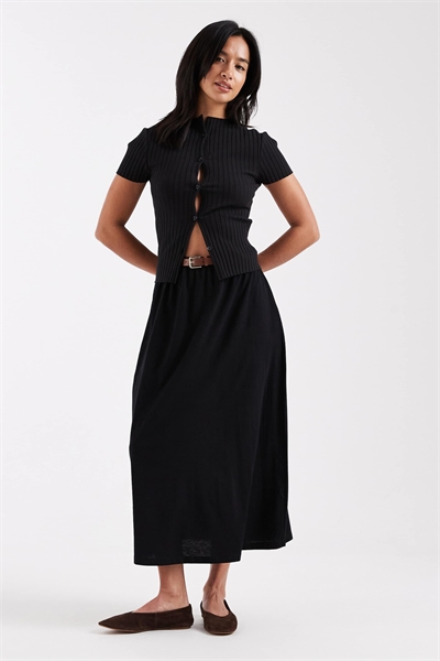 Макси-юбка из джерси с поясом артикул 153084253