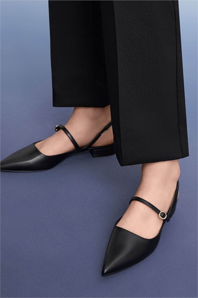 Балетки Roxane с открытой пяткой и ремешком на щиколотке артикул 156164757