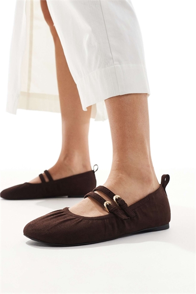 Балетки Mia на ремешках с рюшами артикул 147897318