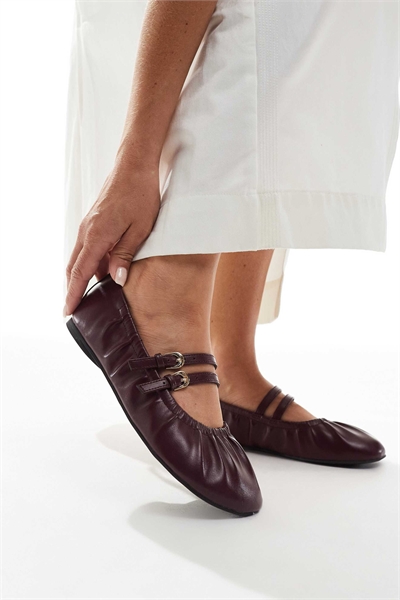 Балетки Mia на ремешках с рюшами артикул 147897319