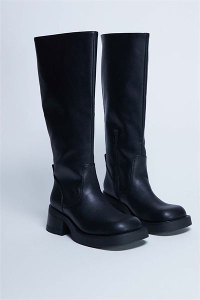 Ботинки Rachel до колена на толстом каблуке, черного цвета артикул 144913762