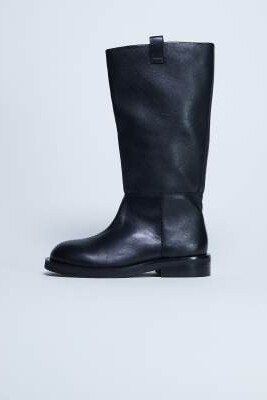 Кожаные сапоги для верховой езды Rory черного цвета артикул 143827026