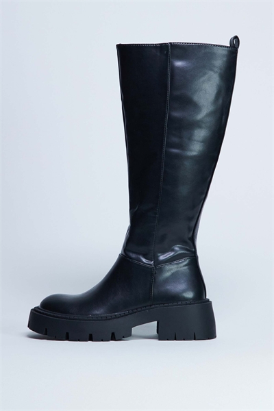 Ботинки Riya до колен, черные, с толстой подошвой артикул 145398866
