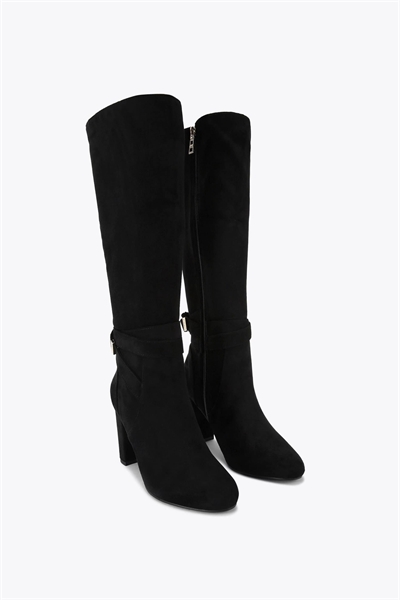 Высокие сапоги с широкой голенищей черного цвета артикул 154754036