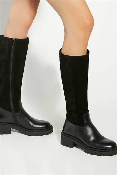 Высокие сапоги до колен Tallon черного цвета артикул 152437293