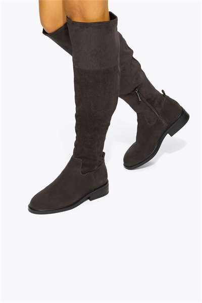 Кожаные сапоги Tisha2 из коричневой замши артикул 153498417