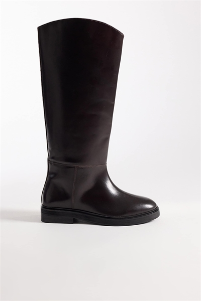 Кожаные сапоги для верховой езды Callahan бордового цвета артикул 147258891