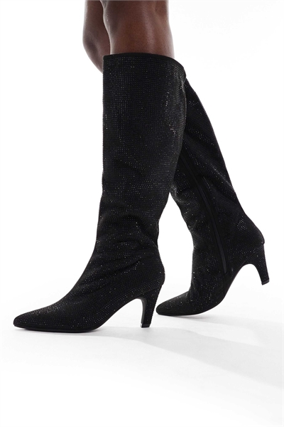 Черные коленные сапоги Starburst с украшениями артикул 147791968