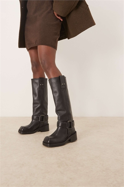 Ботинки Calla премиум-класса с пряжками из черной кожи артикул 150662439