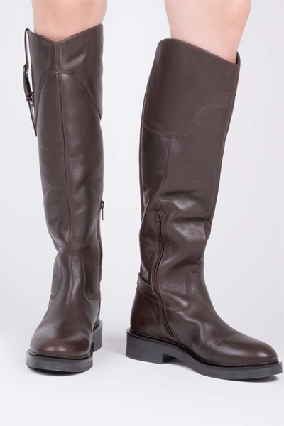 Кожаные сапоги Carnaby до колен для верховой езды с ремешком на пряжке и боковой молнией артикул 153569639