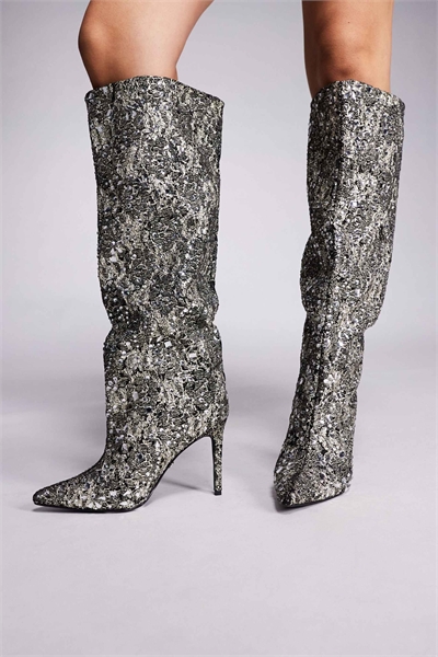 Ботинки до колен с украшениями от Brieley артикул 149634419