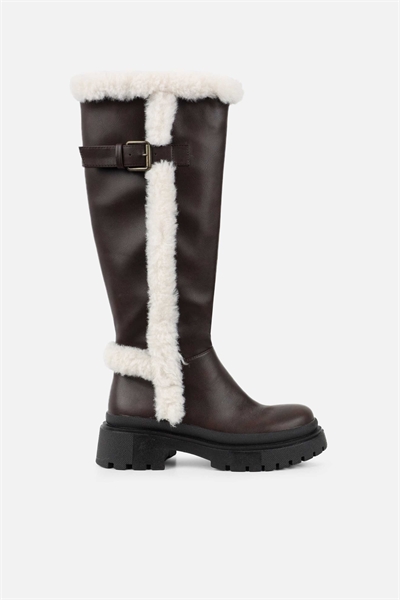 Ботинки Earhart с массивной подошвой и элементами из искусственного меха артикул 153520958