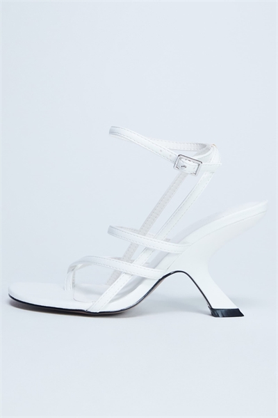 Туфли-муле индиго с ремешками и наклонным каблуком артикул 144913781