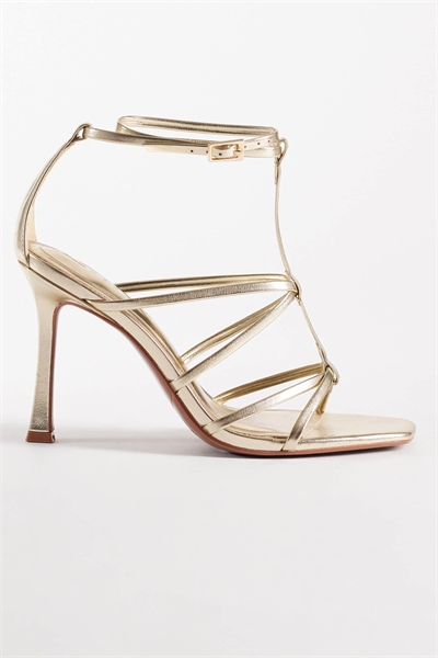 Сандалии на высоком каблуке с T-образной перемычкой от Natalia артикул 152236296