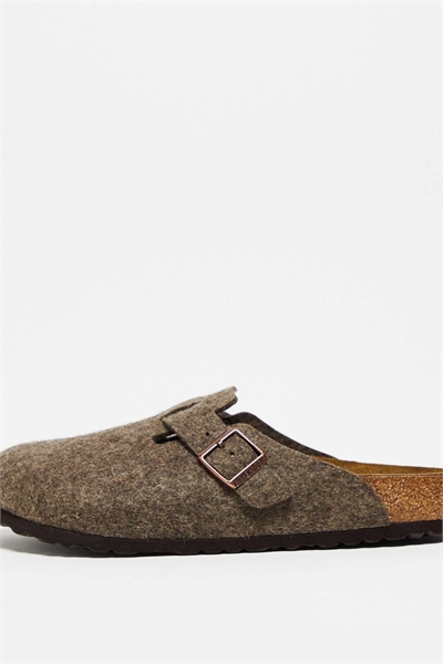 Унисекс-сабо Boston из какао-коричневой шерсти артикул 132530419