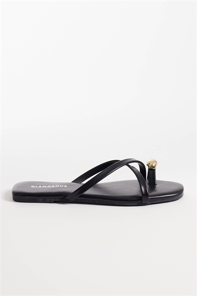 Плоские сандалии с кольцом на пальце артикул 152317028