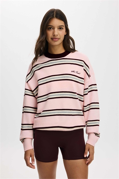 Свободный вязаный свитер артикул 154609576