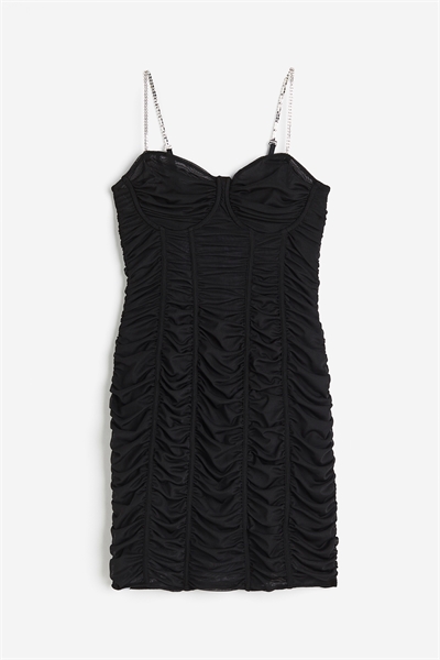 Платье-бодикон на бретелях со стразами артикул 1207404001