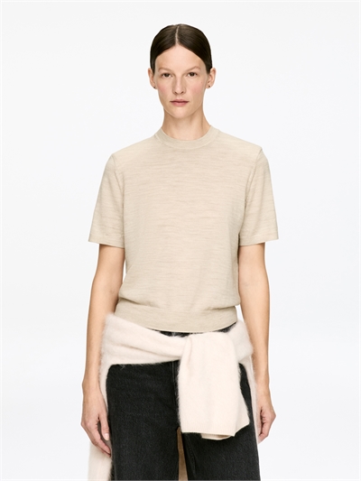 Вязаная футболка из мериносовой шерсти артикул 1236180005