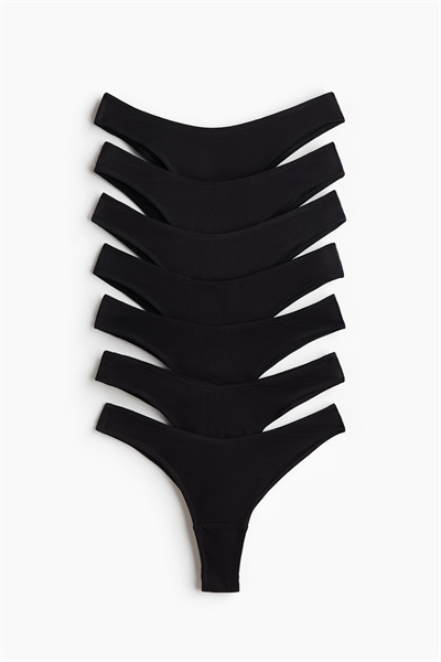 Набор из 7 хлопковых трусов бразильского кроя артикул 1237467013