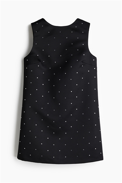 Мини-платье, украшенное стразами артикул 1257180001