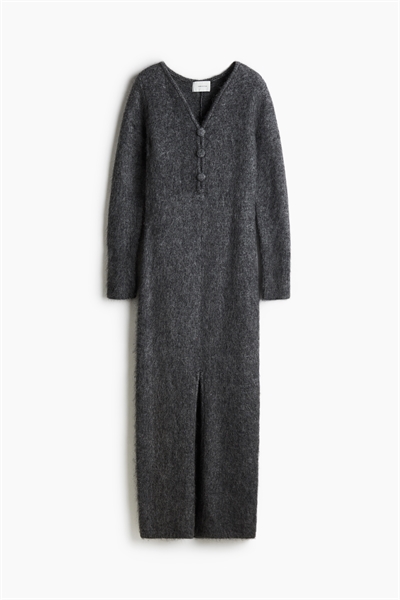 Трикотажное платье из мохеровой смеси артикул 1267116001