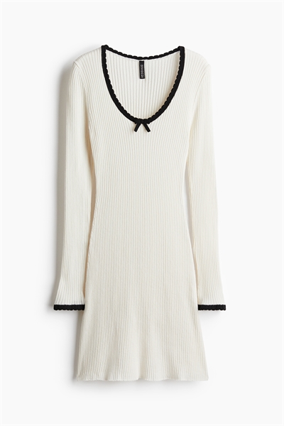 Платье-бодикон из ребристого трикотажа артикул 1269026002