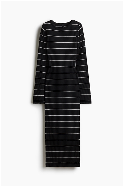 Платье-бодикон из трикотажа в рубчик артикул 1269557001