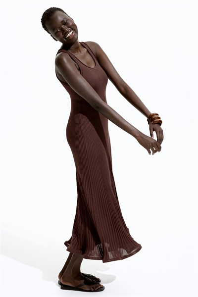 Платье макси из шелковой ткани артикул 1280441002