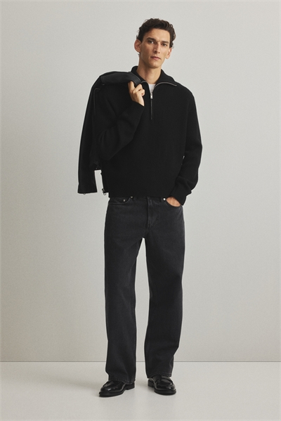 Шерстяной джемпер-поло Regular Fit на молнии артикул 1287998002