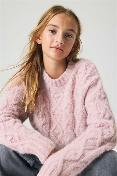 Свободный джемпер из трикотажа с узором артикул 1306032003