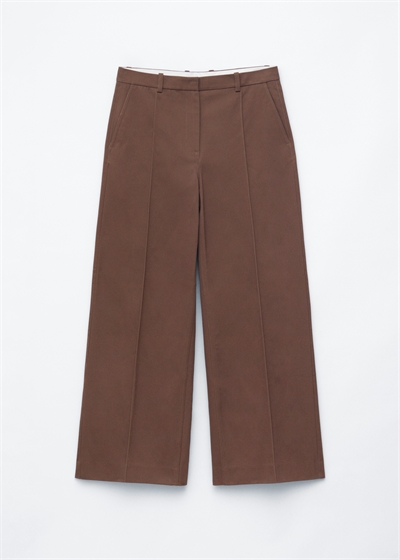 Брюки из хлопка с отутюженными складками артикул 1325836002