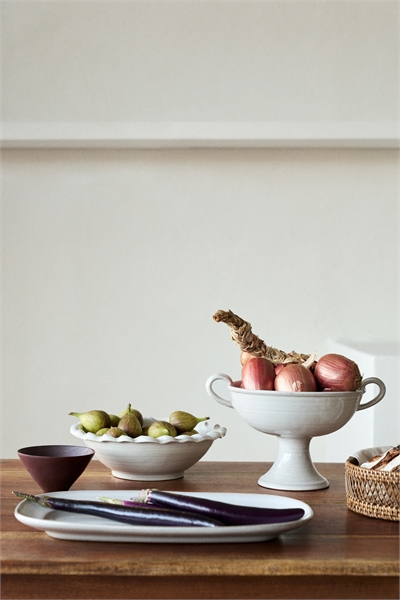 Служебная миска с ножкой и реактивной глазурью артикул 1339413001