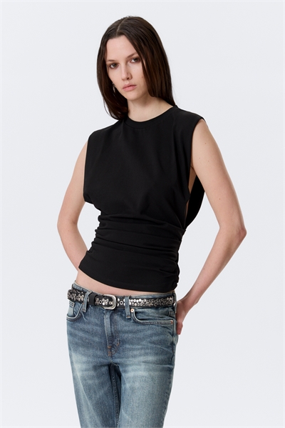 Блузка с плиссированной горловиной артикул 1340009001