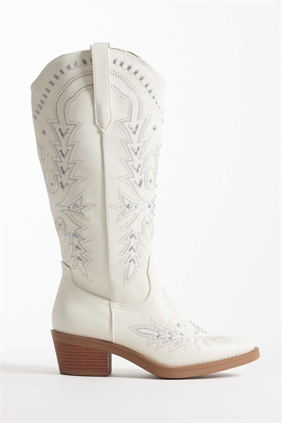 Вышитые западные ботинки до колен артикул 153403974