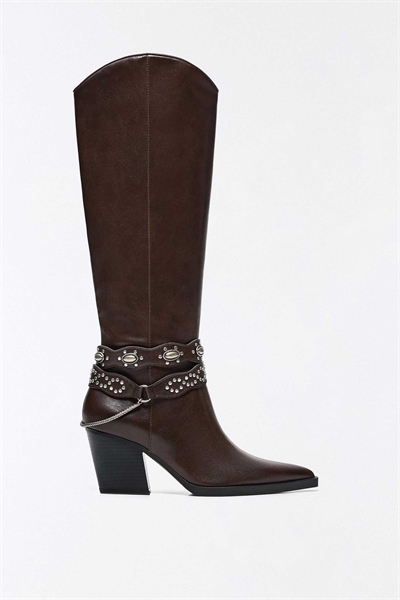 Ковбойские ботинки на каблуке артикул 155639402