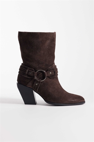 Ботинки-челси «Elena» из замши в стиле вестерн с ремешками артикул 148701528