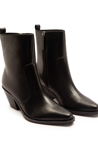 Ботильоны на кожаном каблуке-блок артикул 153931218