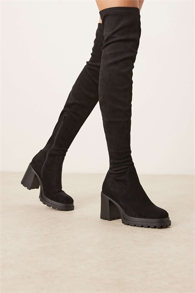 Ботинки Kai на толстом каблуке выше колена артикул 147860132