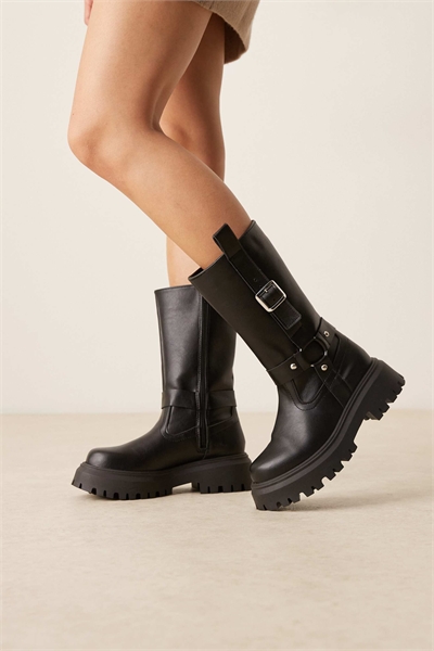 Ботинки до колен с массивной пряжкой «Chalice» артикул 149853990