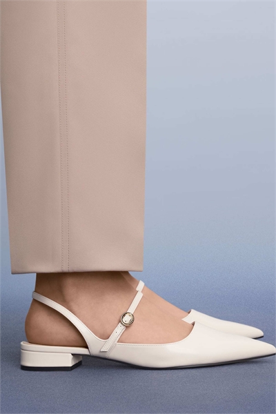 Балетки Roxane с открытой пяткой и ремешком на щиколотке артикул 156164741