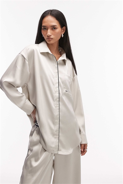 Рубашка с длинными рукавами из сатина артикул 149959755