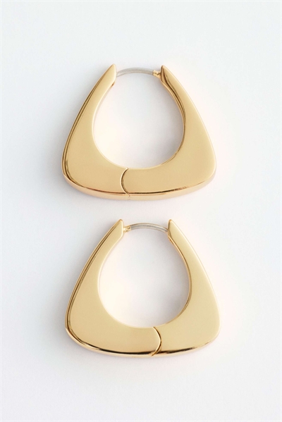 Серьги-кольца в форме голландского треугольника артикул 154340430