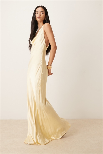 Макси-платье Anouk с капюшоном, открытой спиной и разрезом на бедре артикул 153526175